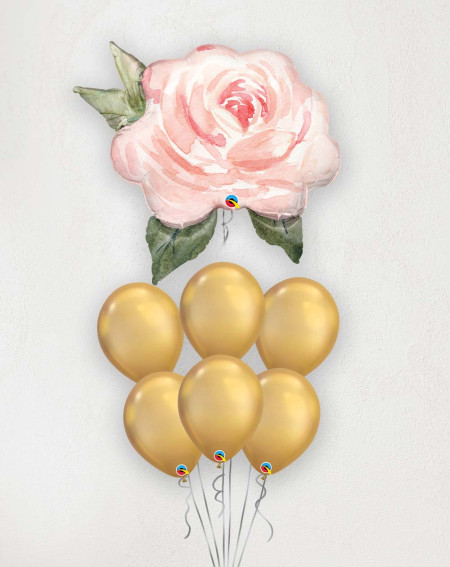 Big Balloon Bouquet Pink Rose