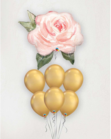 Big Balloon Bouquet Pink Rose