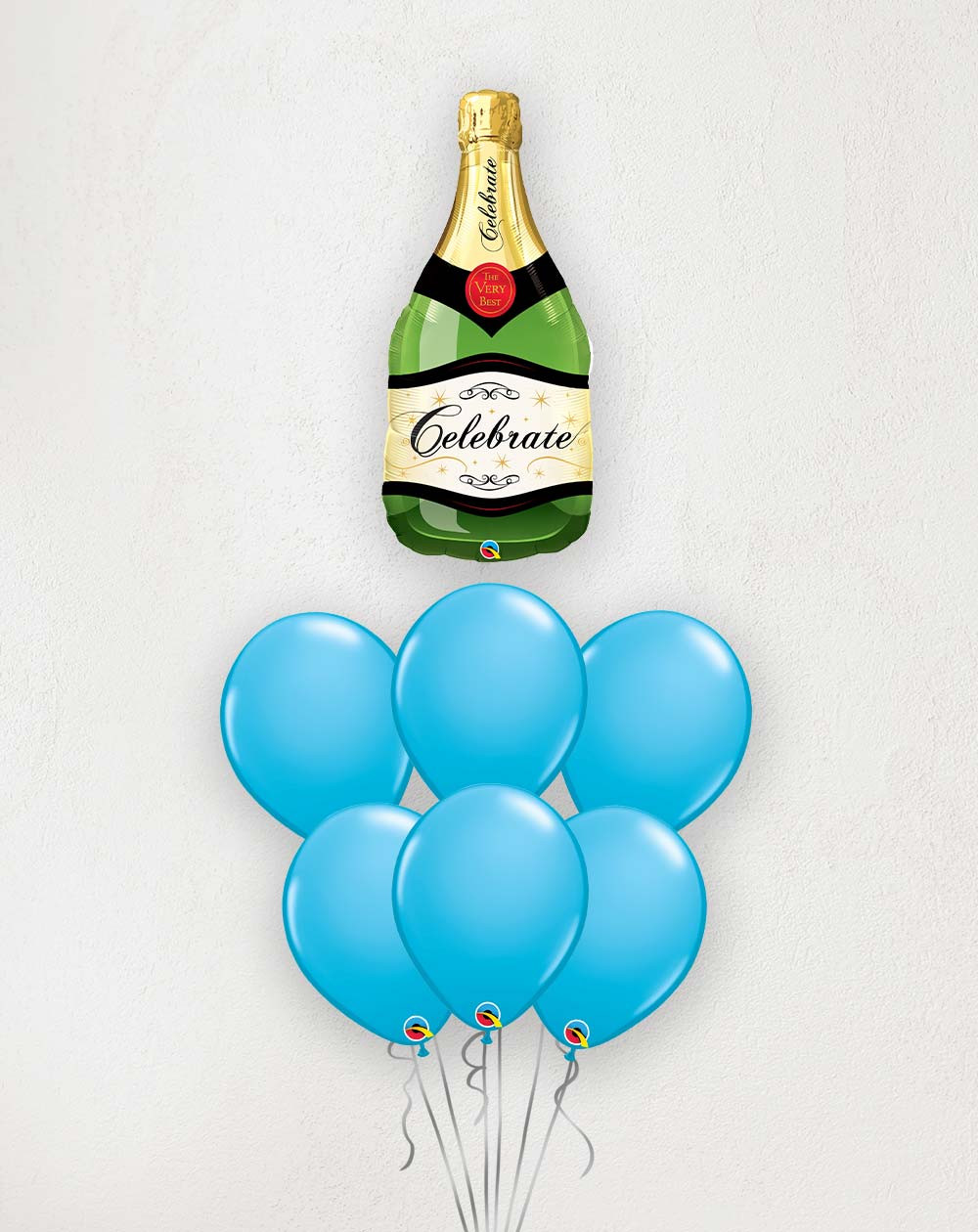Big Balloon Bouquet Bubble bottle blue