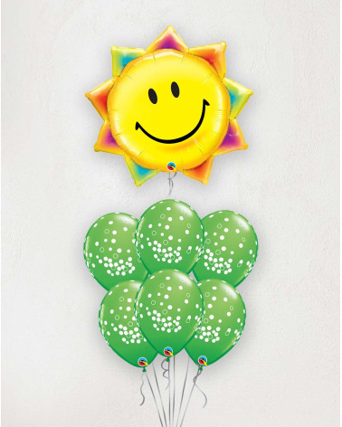 Big Balloon Bouquet Sun and dots