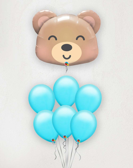 Big Balloon Bouquet Bear blue