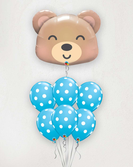 Big Balloon Bouquet Bear and dots