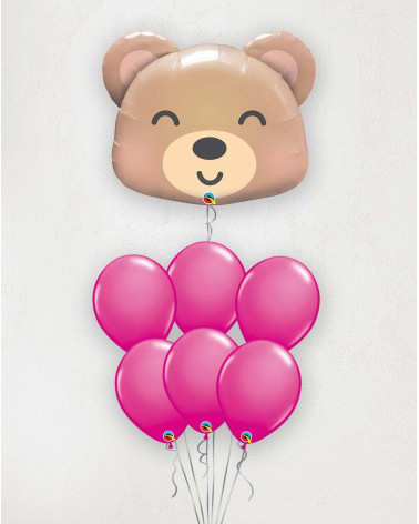 Suur Õhupallibukett Karu marjapunane