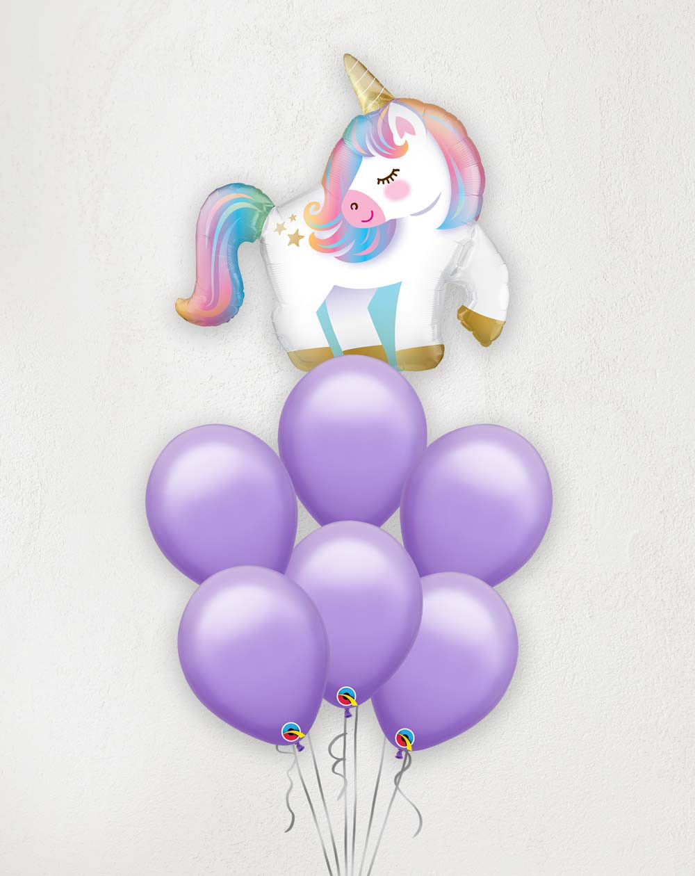 Big Balloon Bouquet Unicorn purple