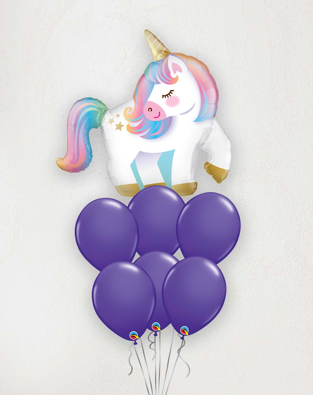 Big Balloon Bouquet Unicorn dark blue