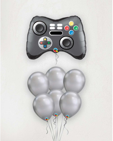 Big Balloon Bouquet Gamepad silver