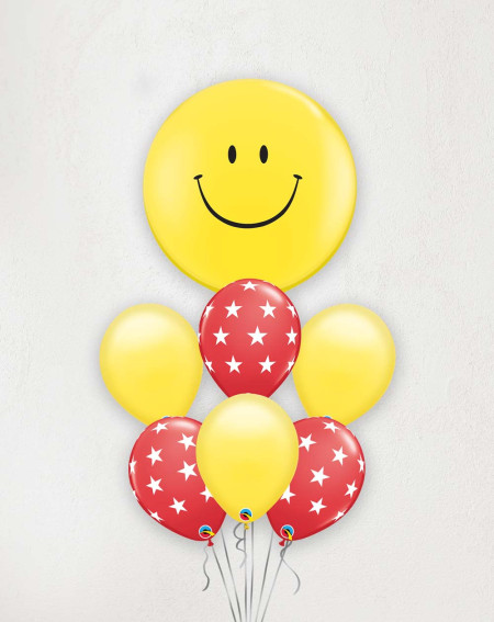 Big Balloon Bouquet Smiling Face