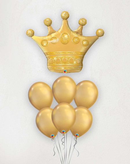 Big Balloon Bouquet Golden Crown