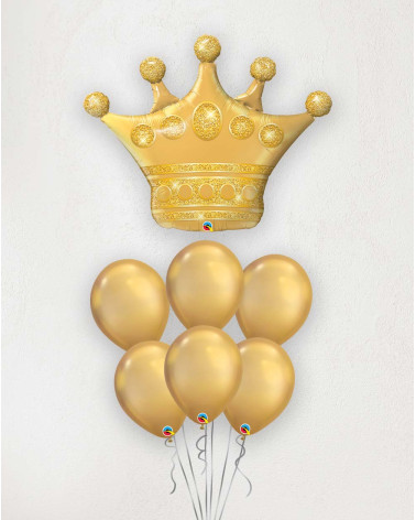Big Balloon Bouquet Golden Crown