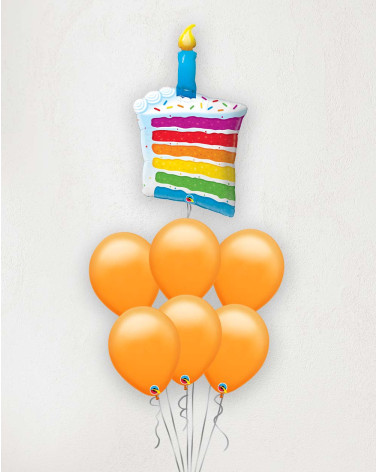 Big Balloon Bouquet Rainbow cake