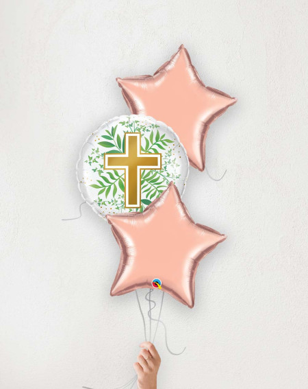 Balloon Bouquet Golden Gross with stars