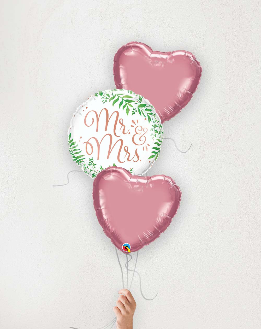 Balloon Bouquet Mr&Mrs with hearts