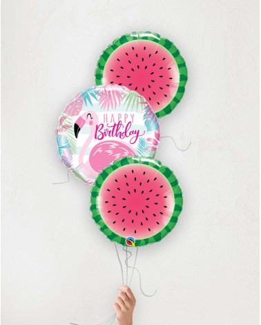 Balloon Bouquet Flamingo and watermelons