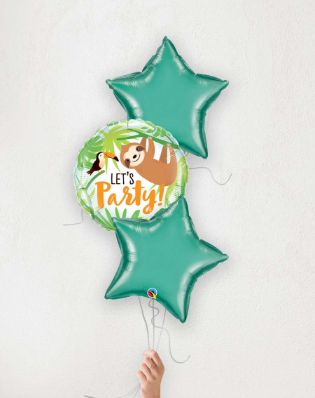 Balloon Bouquet Sloth green stars