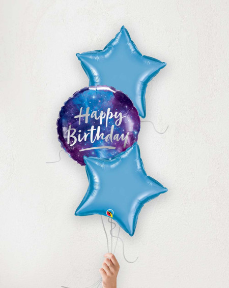 Balloon Bouquet Cosmic Stars blue stars