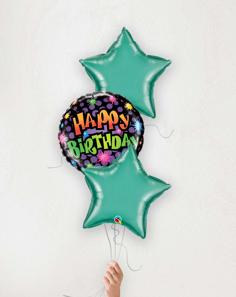Balloon Bouquet Birthday Disco green stars