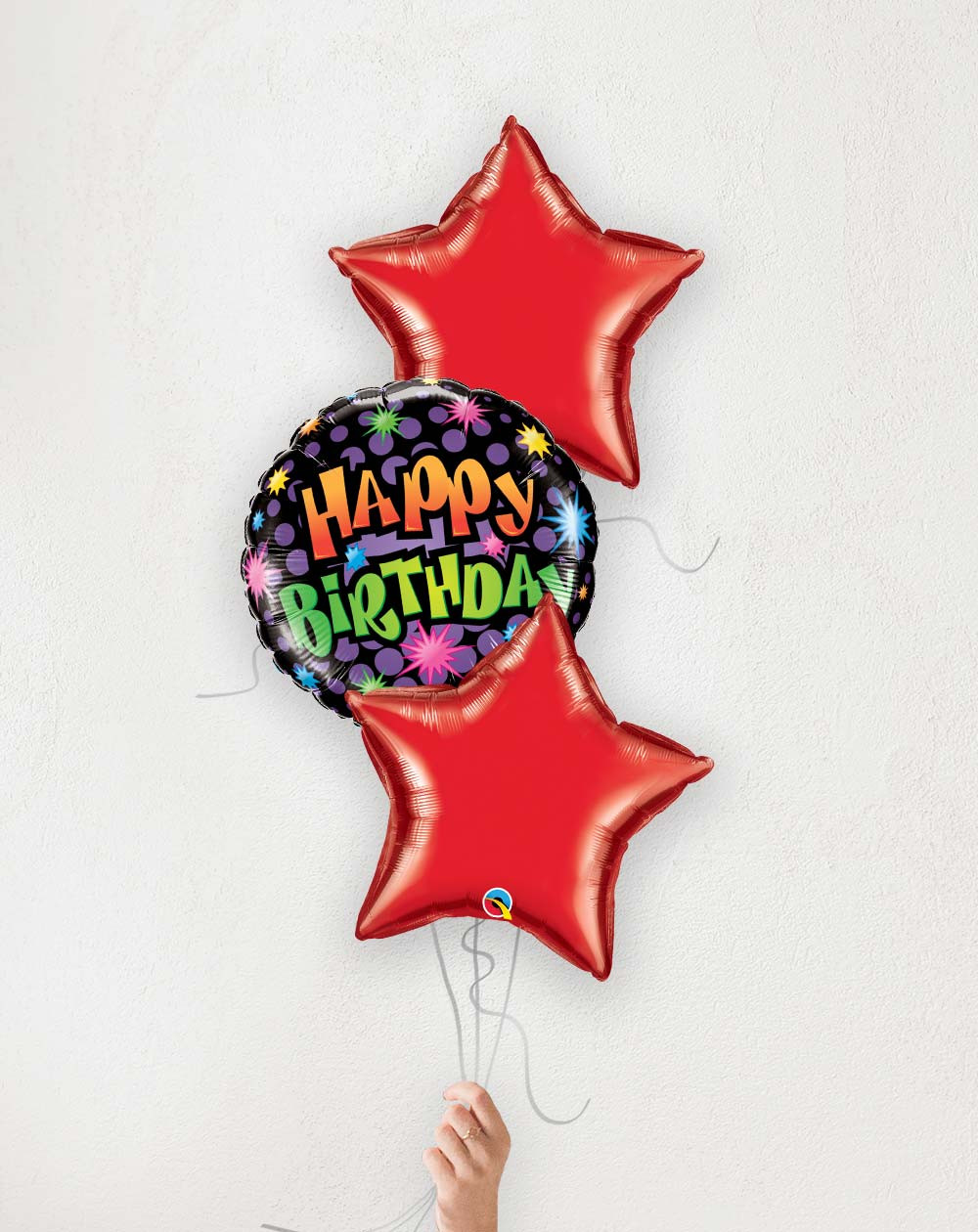 Balloon Bouquet Birthday disco red stars