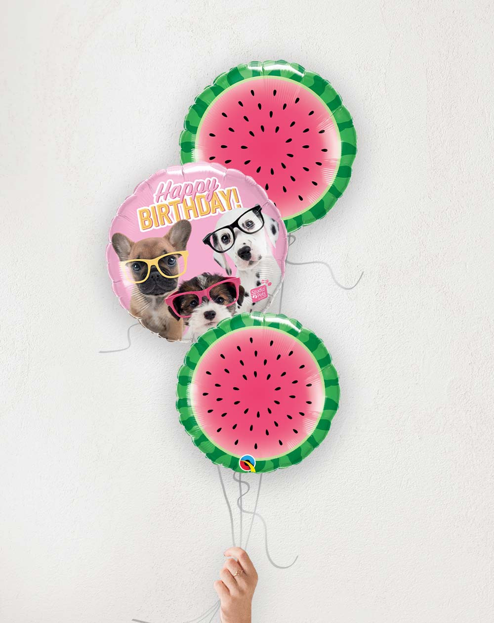 Balloon Bouquet Birthday puppies and watermelons