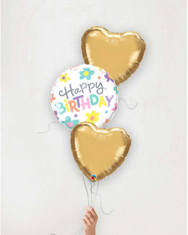 Balloon Bouquet Birthday flowers and hearts