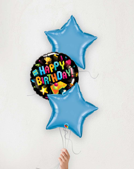 Balloon Bouquet Birthday  games blue stars