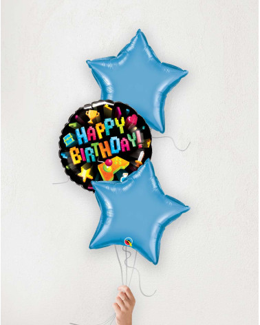 Balloon Bouquet Birthday  games blue stars