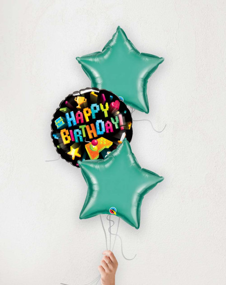 Balloon Bouquet Birthday Games green stars