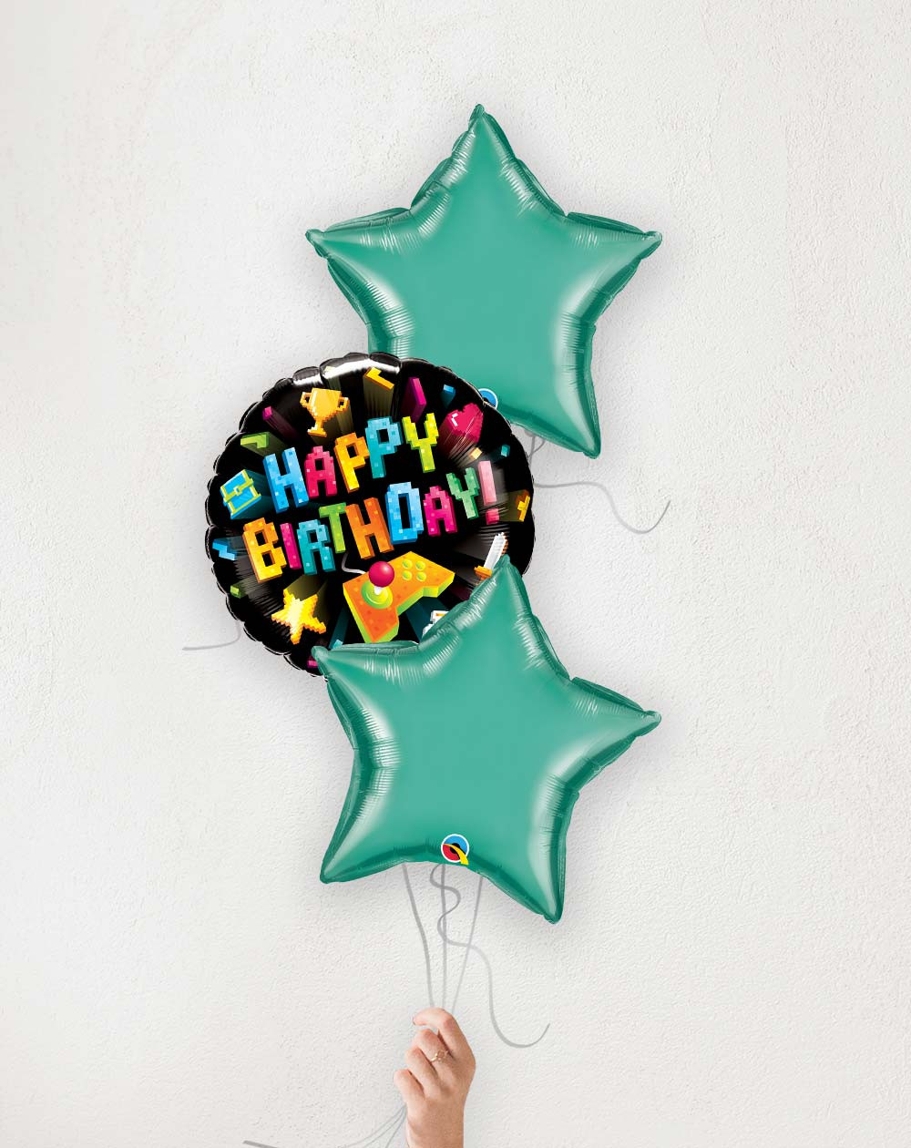 Balloon Bouquet Birthday Games green stars