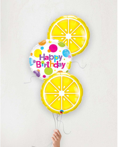 Õhupallibukett Sünnipäeva sidrunid