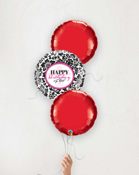 Balloon Bouquet Happy Birthday red