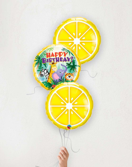 Balloon Bouquet Birthday Animals and lemons