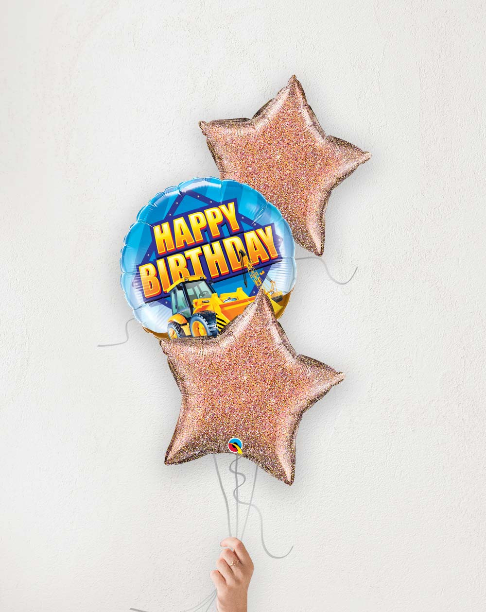 Balloon Bouquet Birthday tractor and stars