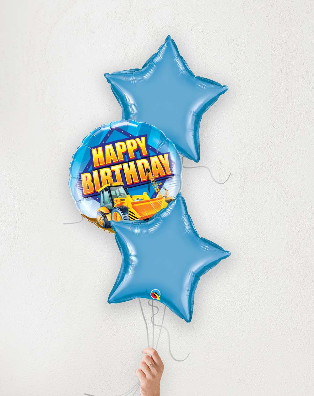 Balloon Bouquet Birthday Tractor and blue stars