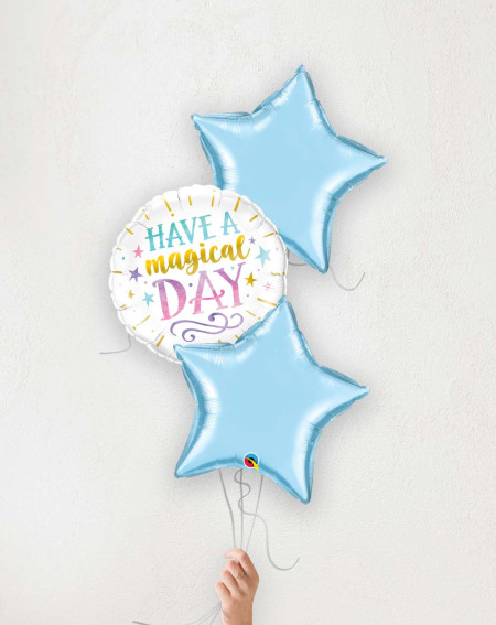 Balloon Bouquet Magical Day and blue stars