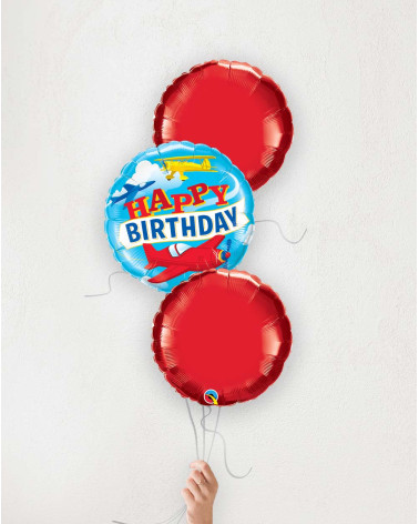 Õhupallibukett Sünnipäeva lennukid