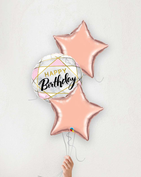 Balloon Bouquet Birthday Prisma and stars