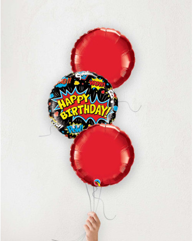 Õhupallibukett Sünnipäev punane
