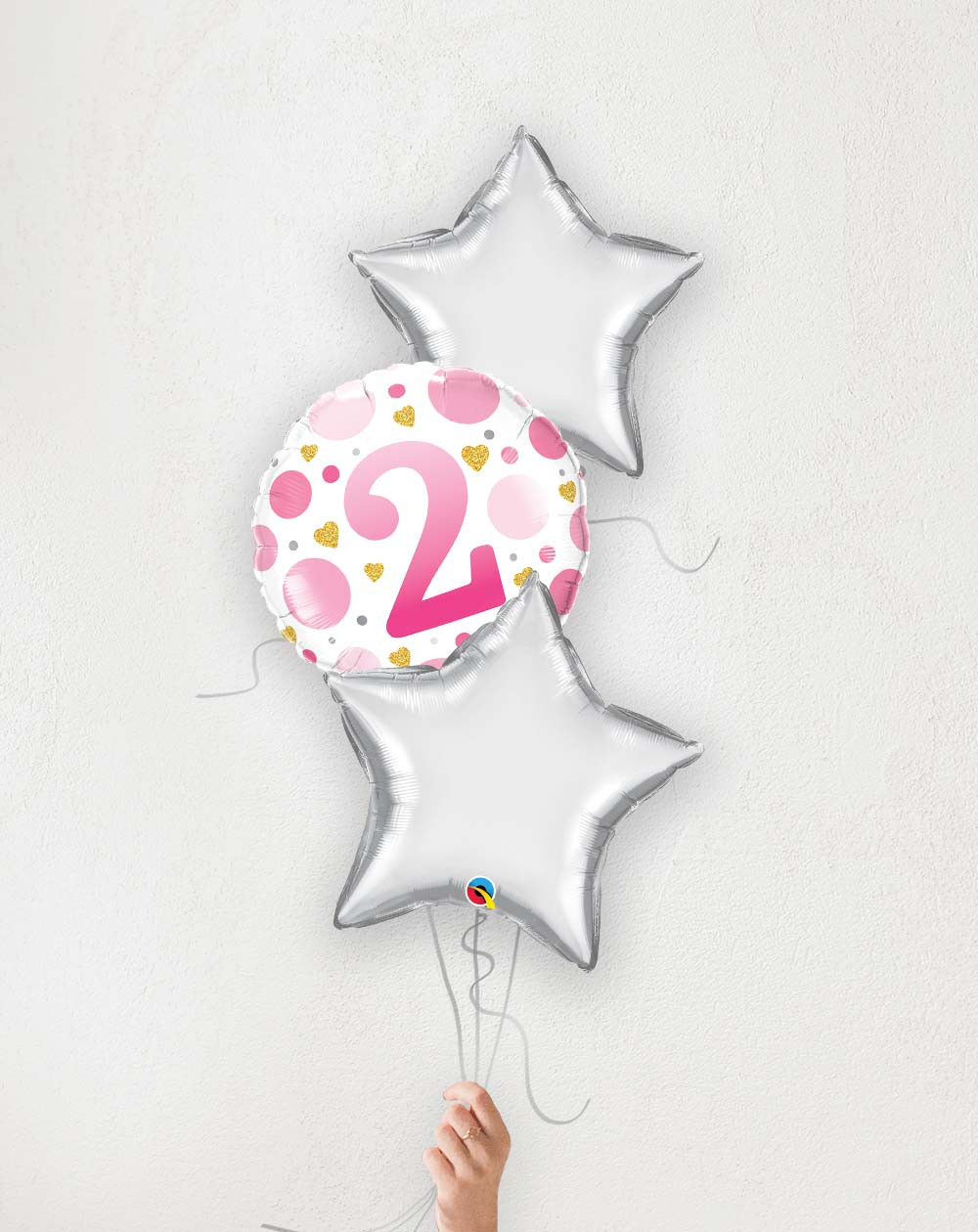 Balloon bouquet Nr 2 pink and silver stars