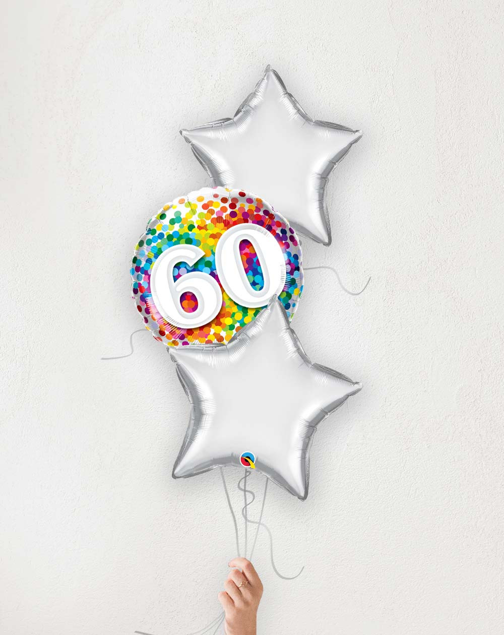 Balloon Bouquet Nr 60 and silver stars