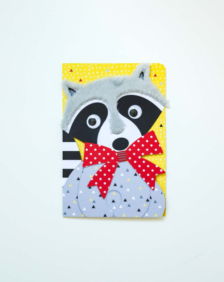 Card Raccoon - Kids postcards - Agapics