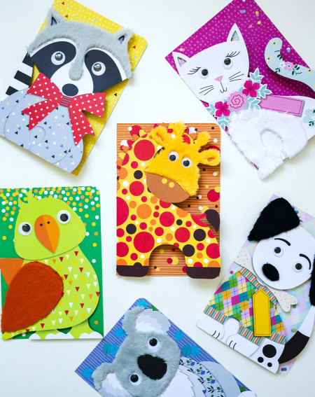 Card Raccoon - Kids postcards - Agapics