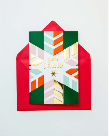 Christmas Card Snowflake - Holiday greetings with a postcard - Agapics