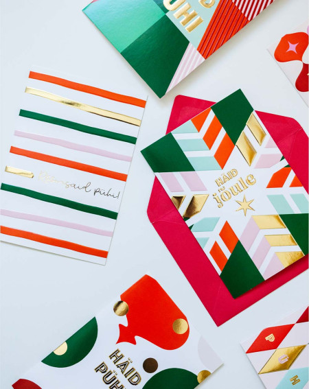 Christmas Card Snowflake - Holiday greetings with a postcard - Agapics