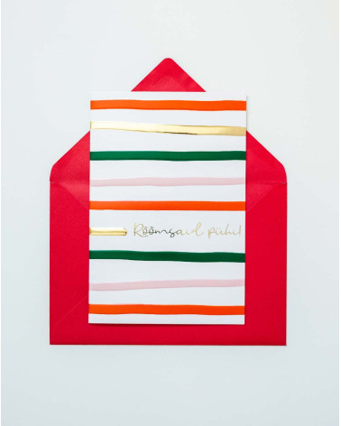 Jõulukaart Jooned - Postkaardi saatmine - Agapics