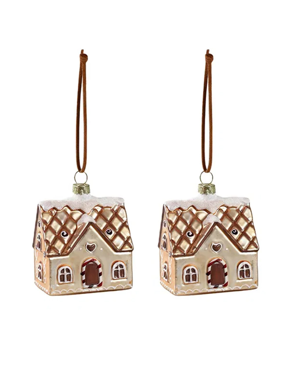 Christmas tree ornament Gingerbread Houses 2pc - Agapics