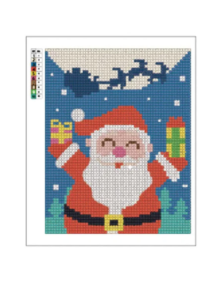 Diamond painting Santa Claus 19 x 15cm - Agapics