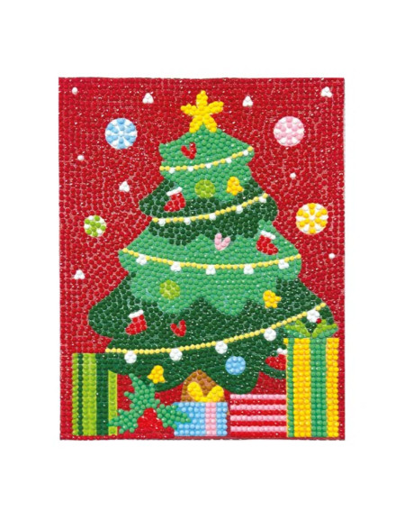 Diamond painting Christmas Tree 19 x 15cm - Agapics