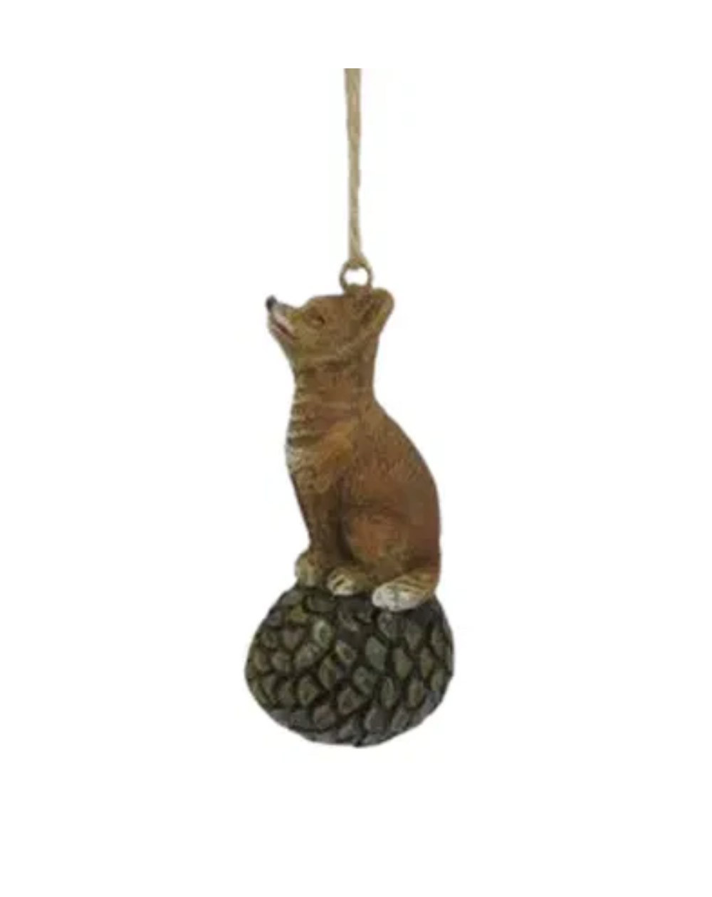 Christmas tree ornament Fox on pinecone - Agapics