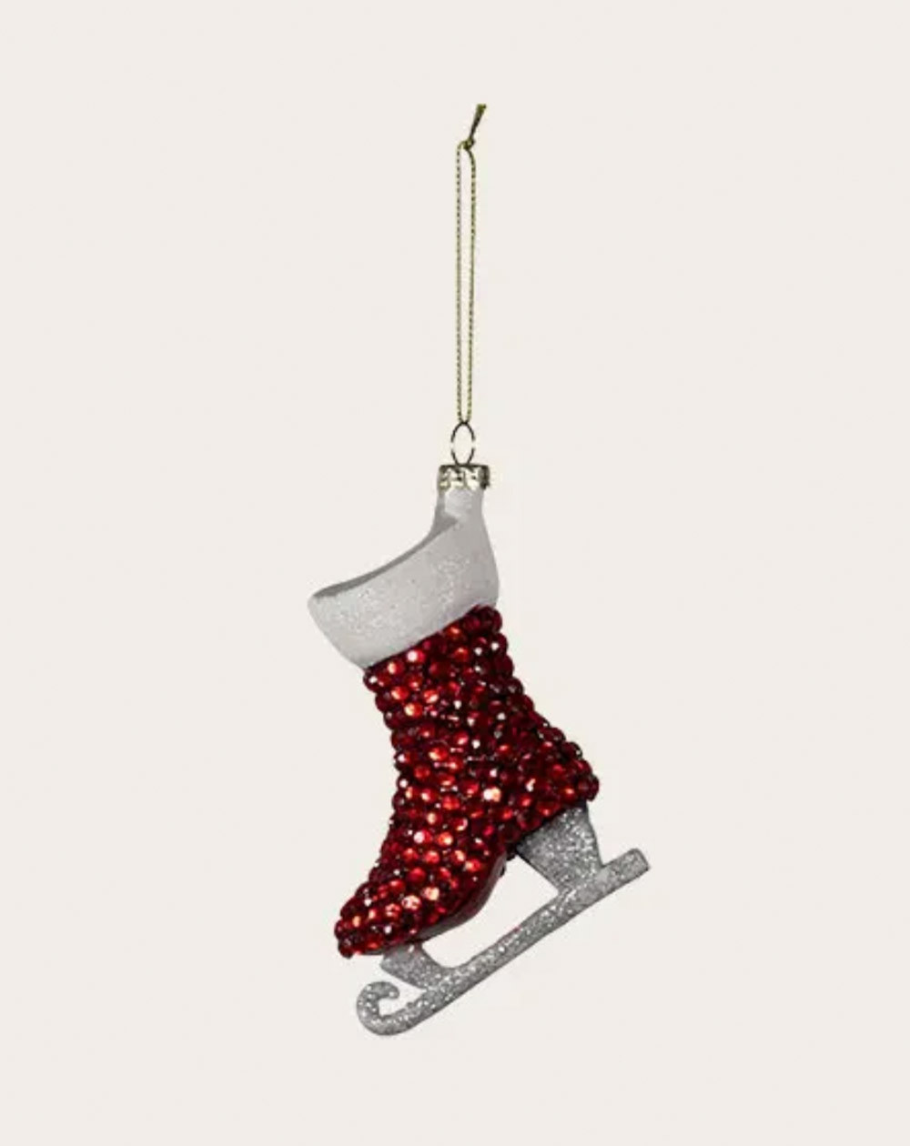 Christmas tree ornament Ice Skate glass - Holiday decorations - Agapics