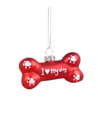 Christmas tree ornament Bone glass - Christmas tree deco - Agapics