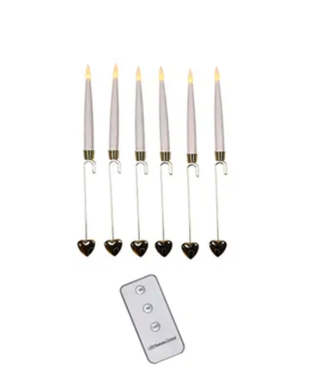 Jõuluehted Küünlad LED valgustusega 6tk 33cm - Jõulutuled - Agapics